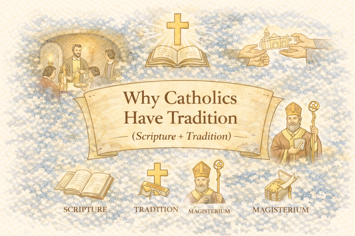 Why Catholics Have Tradition (Scripture + Tradition)