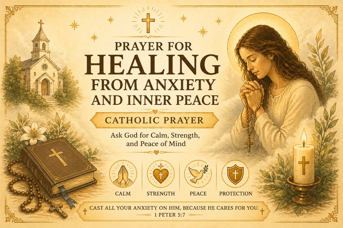 Prayer for Healing from Anxiety and Inner Peace (Catholic Prayer for Calm and Strength)