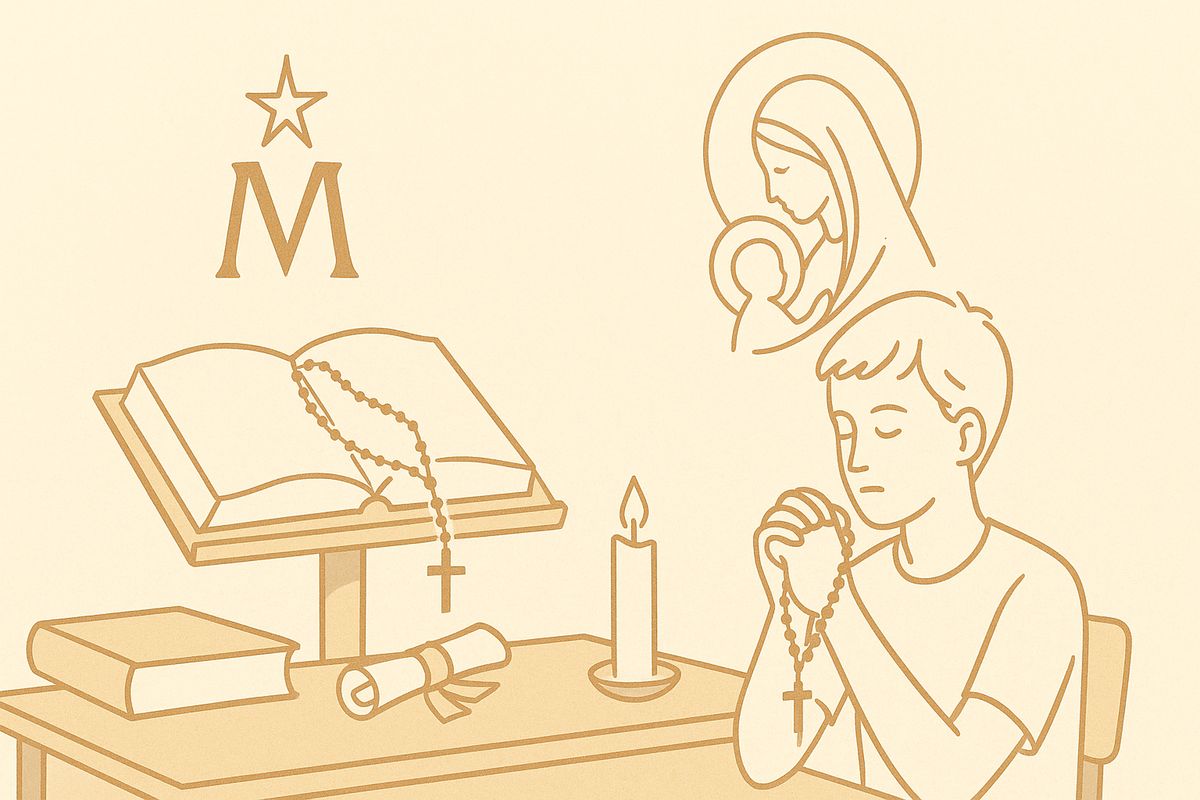 Catholic Prayers to Our Lady Before Exams (Seat of Wisdom)
